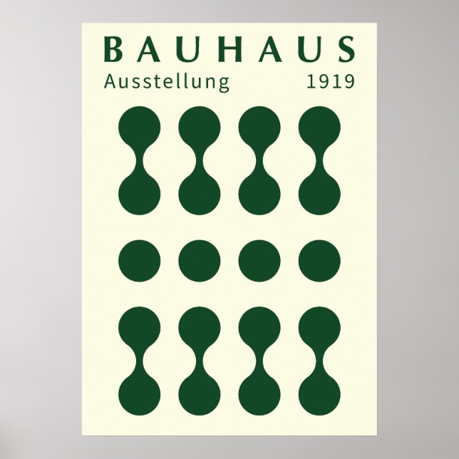 Exposição Bauhaus 1919 Impressão de forma, decoraç (Frente)