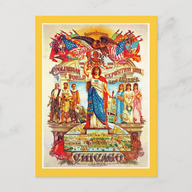 Exposição Colombiana - Cartão postal (Frente)