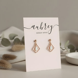 Expositor de Brinco Rosa Blush com Letra Moderna