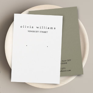 Expositor de cartão simples moderno terroso verde 