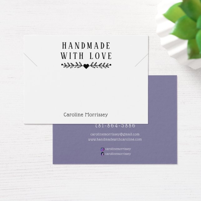 Expositor de colar de jóias simples cartão roxo (Mesa)