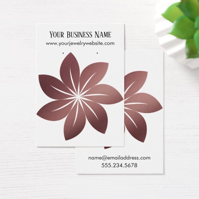Expositor de Suporte de Brinco Rose Gold em Flor B (Mesa)