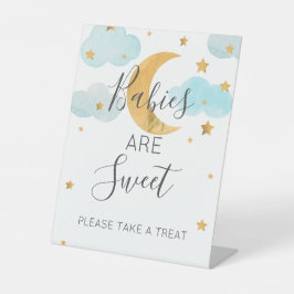Expositor En L Moon & Stars Baby Shower Treat Sign