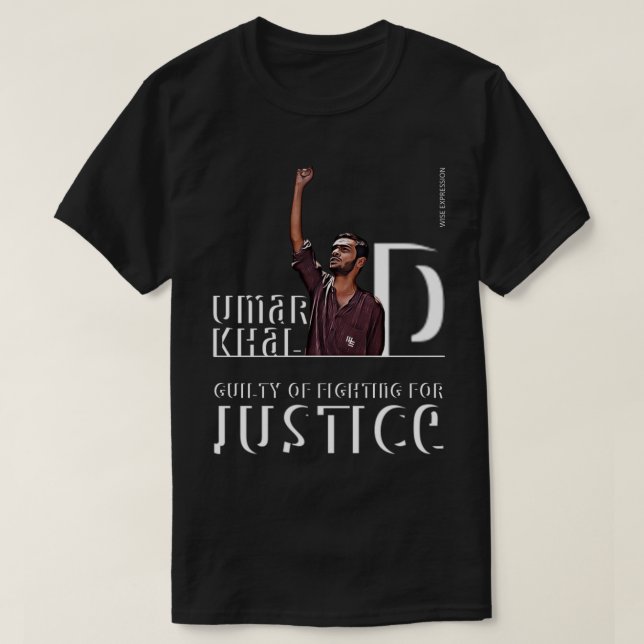 Expressão Sábica UMAR KHALID é minha camiseta HERO (Frente do Design)