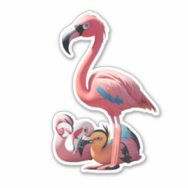 Expresse-se com adesivos com Flamingo