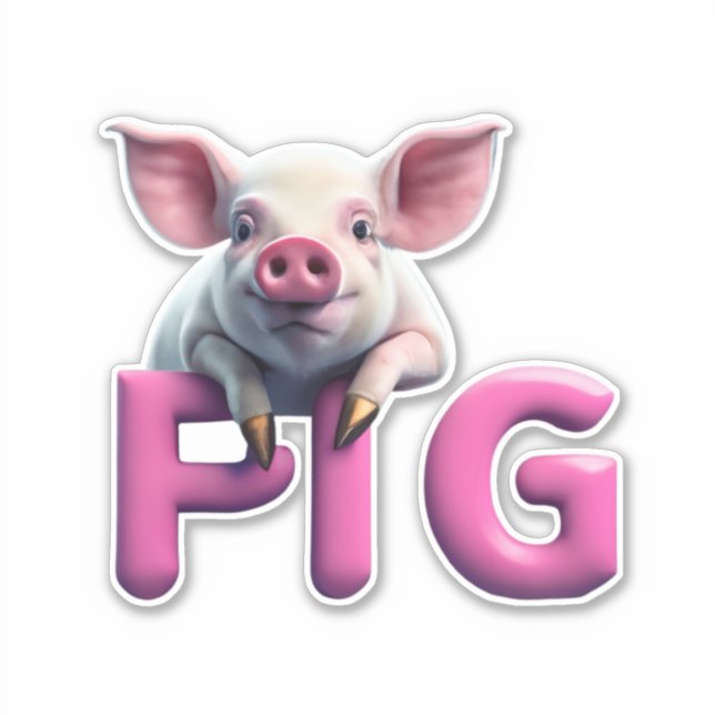 Expresse-se com os adesivos para porcos (Frente)