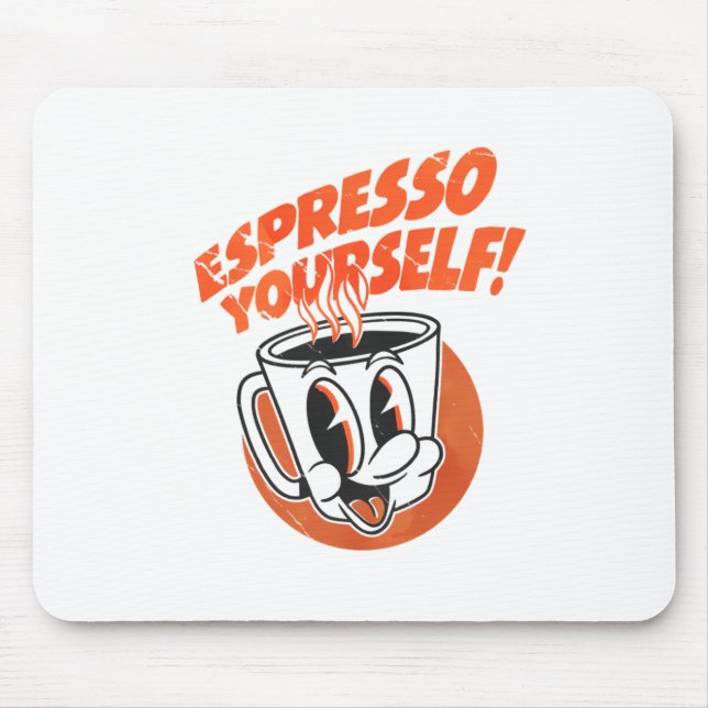 Expresse-se Espresso Amante do Café mouse pad engr (Frente)