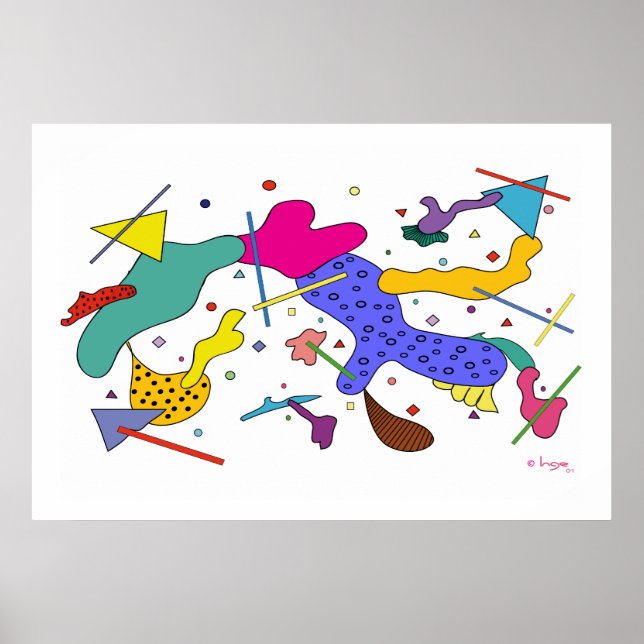 Expressionismo geométrico Abstrato Cubismo poster (Frente)