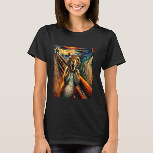 Expressionista Esquilo de Camisa de Gritar Aproxim (Frente)
