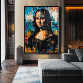 Expressionista Mona Lisa Poster - Contemporâneo Ne