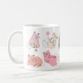 Expressões de gatos caneca impressa
