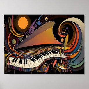 Expressões do Poster de Imagem de Muro de Jazz