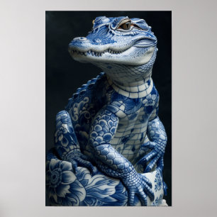 Exquisite Albino Alligator Art Poster - Intrato