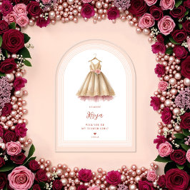 Exquisite Lovely Flower Girl Dress in Pink & Gold