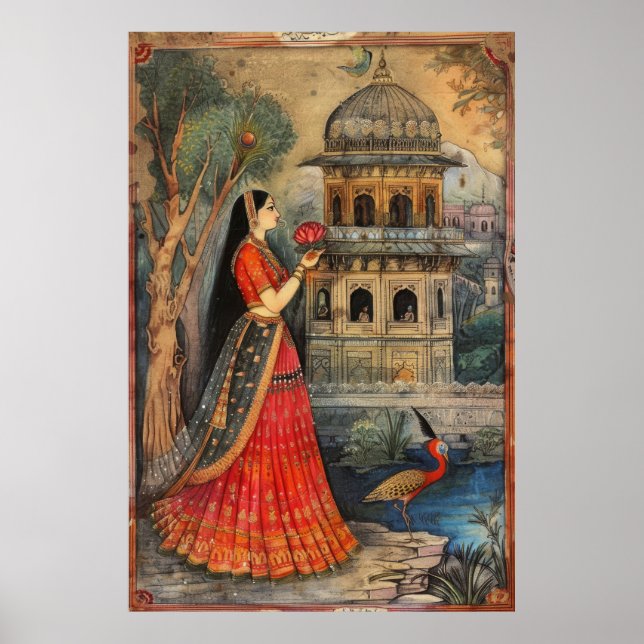 Exquisite Mughal Art Poster - AR 23 (Frente)