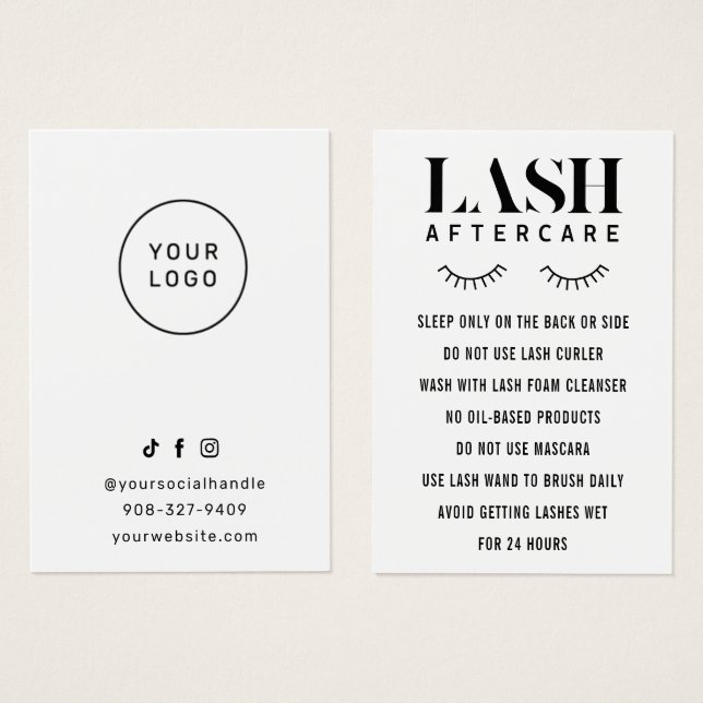 Extensões Eyelash Simples Modernas Lash Após Cuida (Frente & Verso)