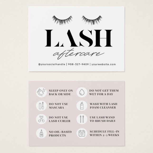 Extensões Eyelash Simples Modernas Lash Após Cuida (Frente & Verso)