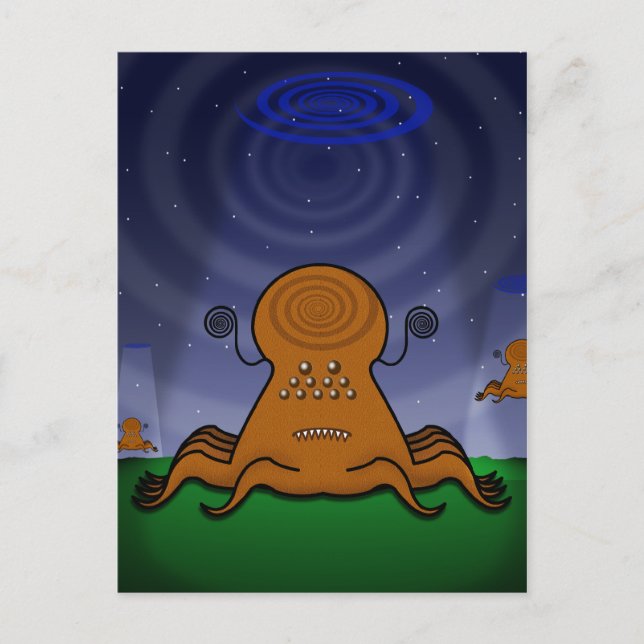 EXTRATERRESTRES! Cartão postal (Frente)