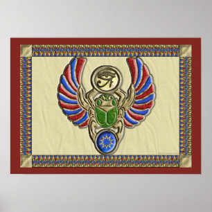 Eye of Horus Scarab Poster