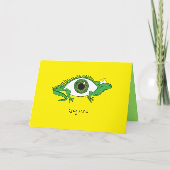 Eyeguana - Cartão de Saudação Réptil Eyeball Iguan (Frente)
