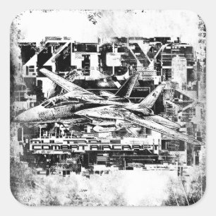 F-14 Adesivo Quadrado Tomcat