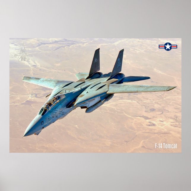 F-14 POSTER "DESERT PATROL" TOMCAT (Frente)