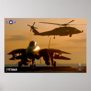 F-14 POSTER TOMCAT "SUNSET OPS"