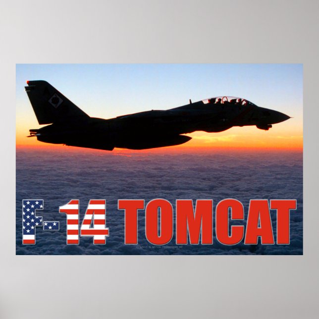 F-14 TOMCAT "SUNSET PATROL" POSTER (Frente)