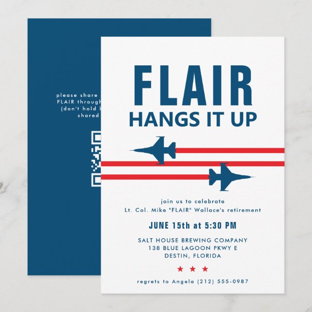 F-16 Convite de festas Jet de Combatente (Frente/Verso)