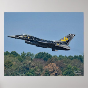 F-16 Poster de Descolagem do Jato de Combatente