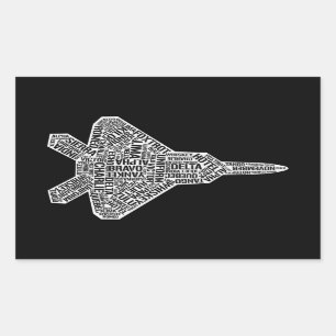 F-22 Plane Jato Raptor - Autocolantes Patrióticos