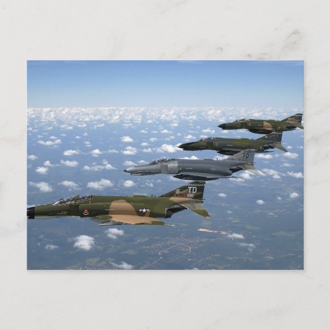 F-4 Cartão postal de voo do Patrimônio Phantom II (Frente)