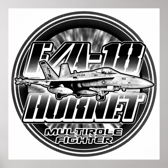 F/A-18 Hornet Poster Modelo WT Poster (Frente)