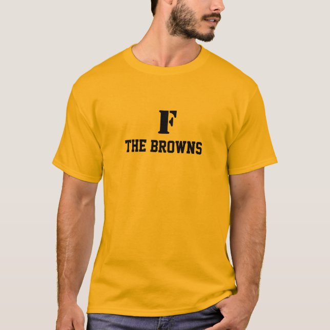 "F camisa do fã T de Steelers dos marrons" (Frente)