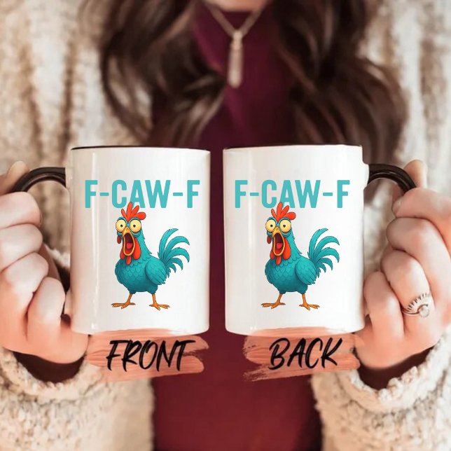 F-Caw-F Caneca Engraçada, Humor De Galinha, Galo (Criador carregado)