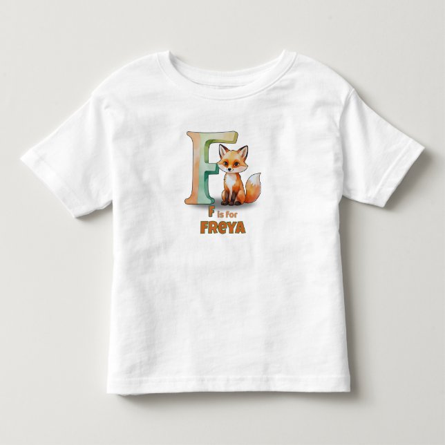 F é de Freya – Camiseta Personalizada para Criança (Frente)