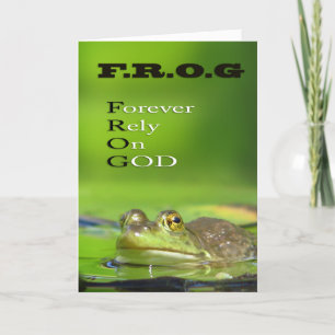 F.R.O.G Forever.Rely.On.GOD Cartões Saudáveis