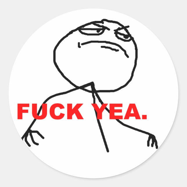 f*uck sim, meme adesivos (Frente)