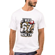 Fã de Beisebol Eu Era 67 Agora Camiseta Divertida 