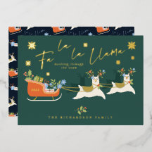 Fa La Christmas Llama Reindeers & Sleigh Gifts