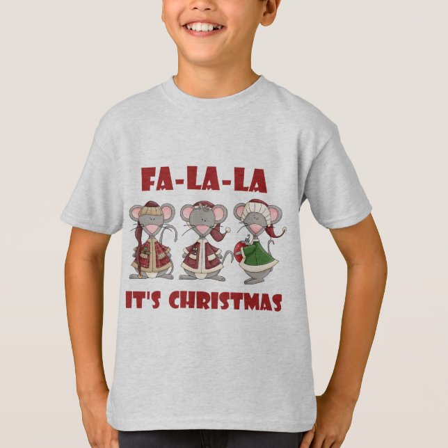 Fa La La Christmas T-shirts e presentes (Frente)