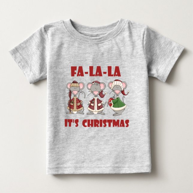 Fa La La Christmas T-shirts e presentes (Frente)