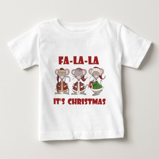 Fa La La Christmas T-shirts e presentes (Frente)