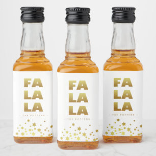Fa La La Divertido Natal Branco e Dourado Mini