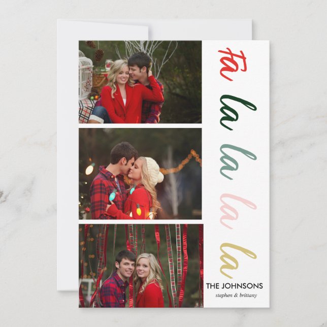 Fa La La La Cards / Cartões de Natal (Frente)