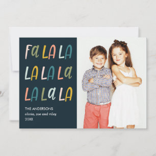 Fa La La La Pastel Cartões com fotos de férias