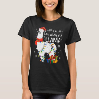 Fa La Llama Engraçado Natal Camisa De Natal