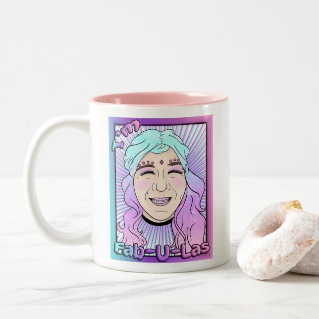 Fab-U-Las, caneca de dois tons de Zer0 (Com Donut)