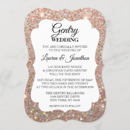 Fábrica de Casamento de Convite - Rosa Dourado