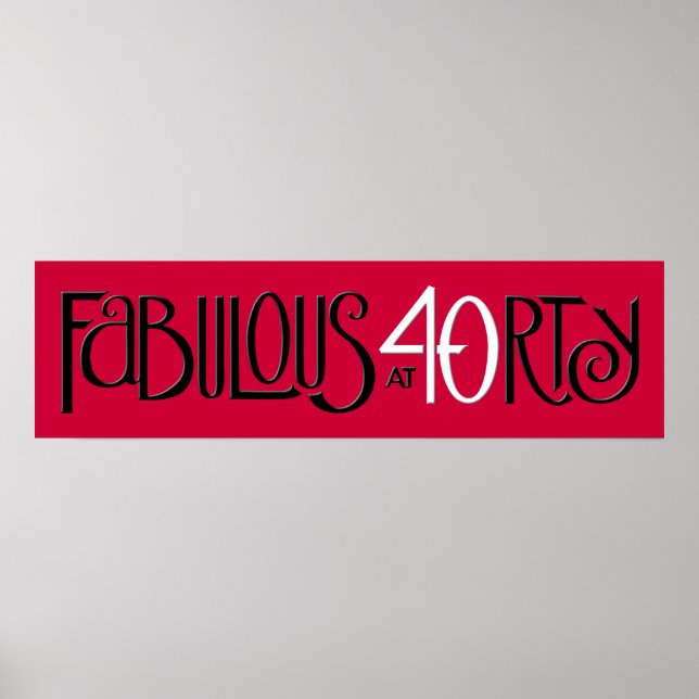 Fabuloso 40 preto vermelho longo Poster (Frente)